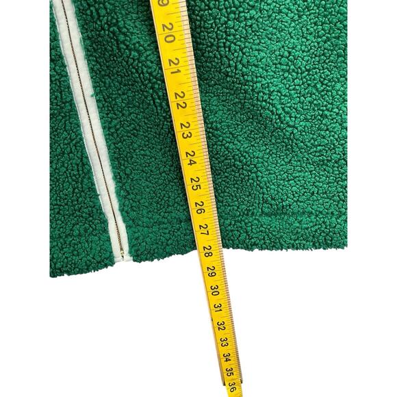 Lilly Pulitzer Sherpa Pullover Cozy Half Zip Pockets Green Size Small - Picture 14 of 14